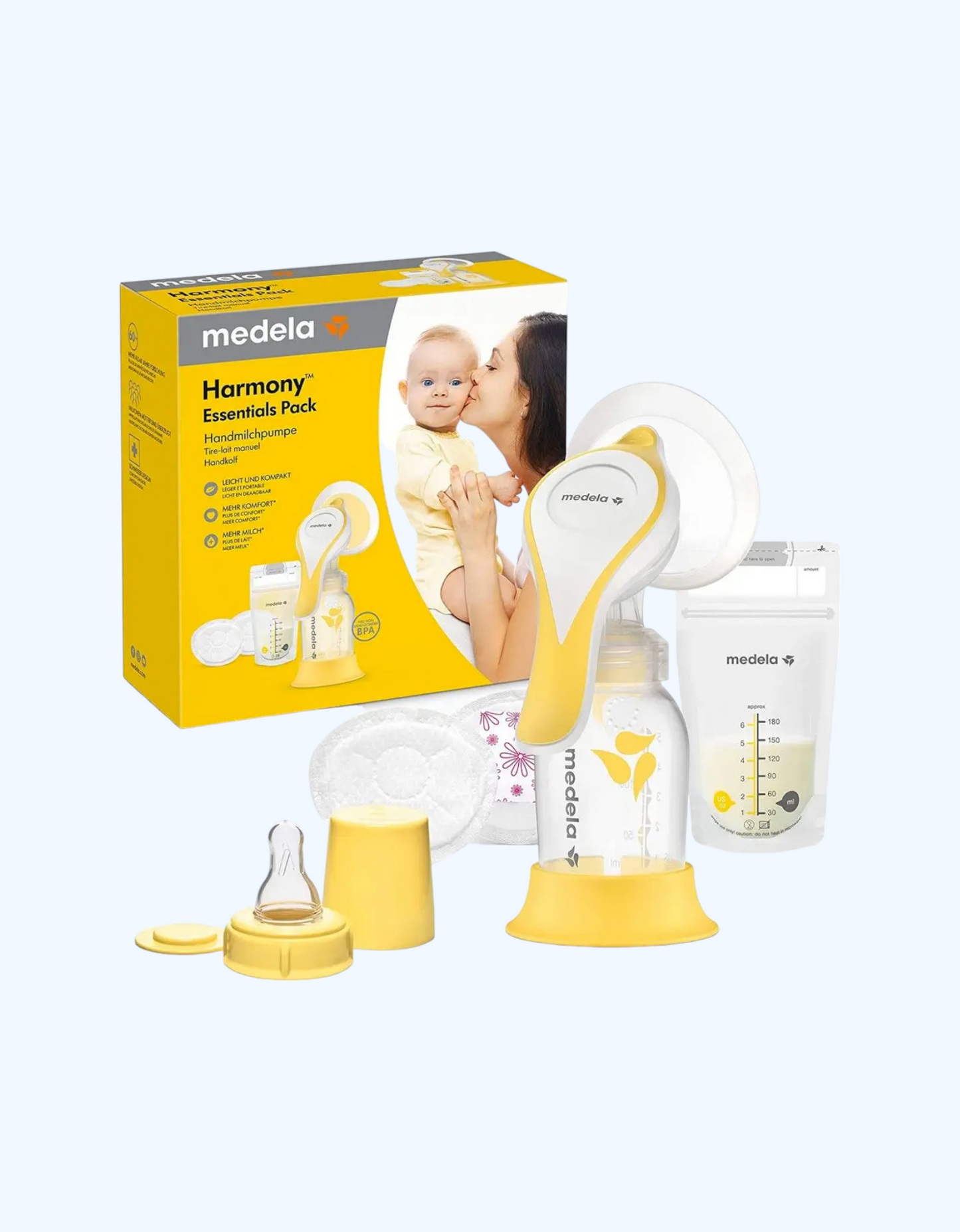 Medela Молокоотсос Harmony Essentials ручной с набором аксессуаров