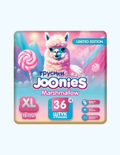 JOONIES Трусики Marshmallow, XL 12-17 кг, 36 шт