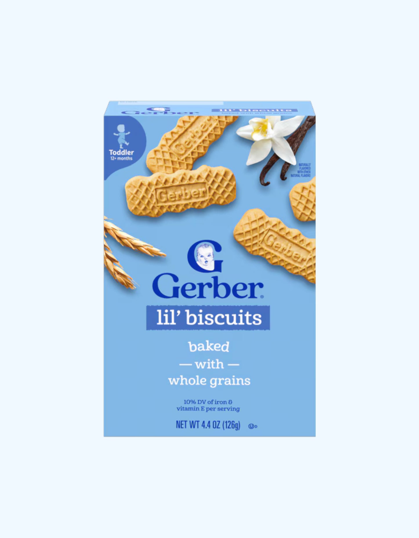Gerber Бисквитные печенья со вкусом ванили, 12+ мес., 126 г