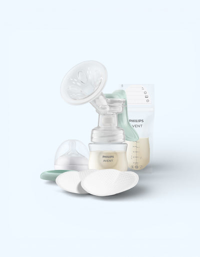 Avent qo'lda ko'krak pompasi, oq rang