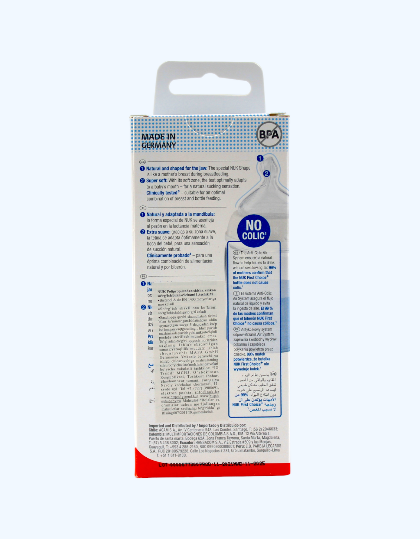 Nuk Bottle FC+ Temp silikon nipelli, timsoh, 150 ml