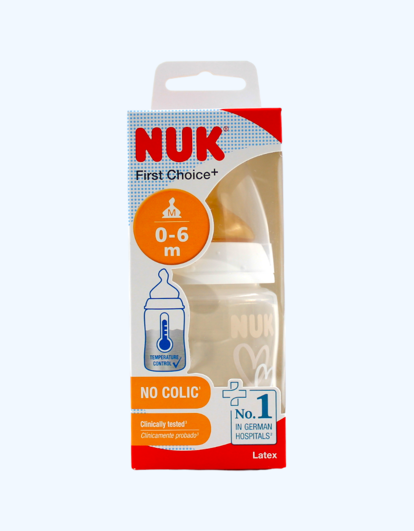 Nuk Bottle FC+ Temp, lateks nipelli, 150 ml