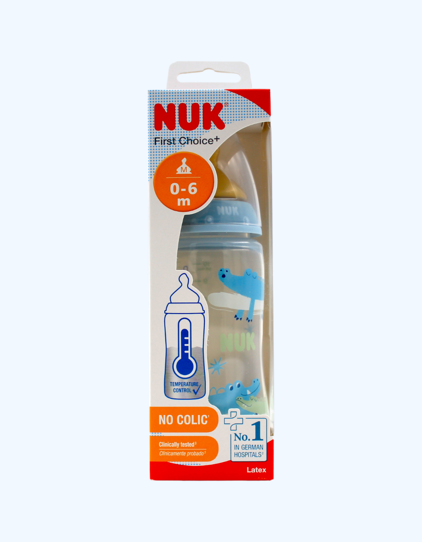 Nuk Bottle FC+ Temp lateks so‘rg‘ichli, 0-6 oy, 300 ml