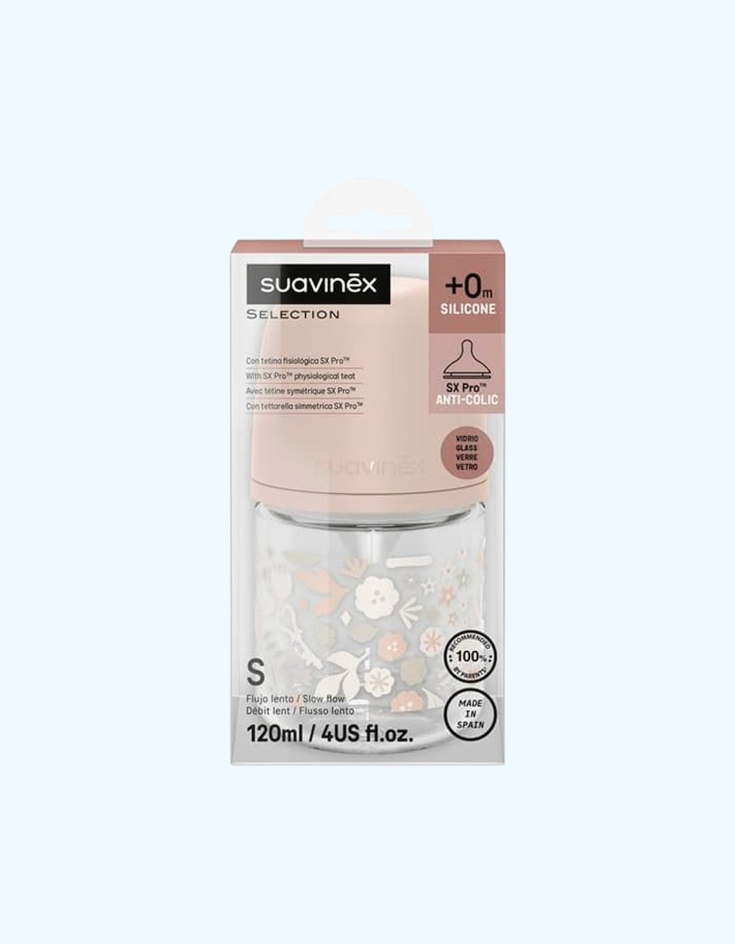 Suavinex Бутылочка стеклянная Wonderland, 0+ мес., 120 мл