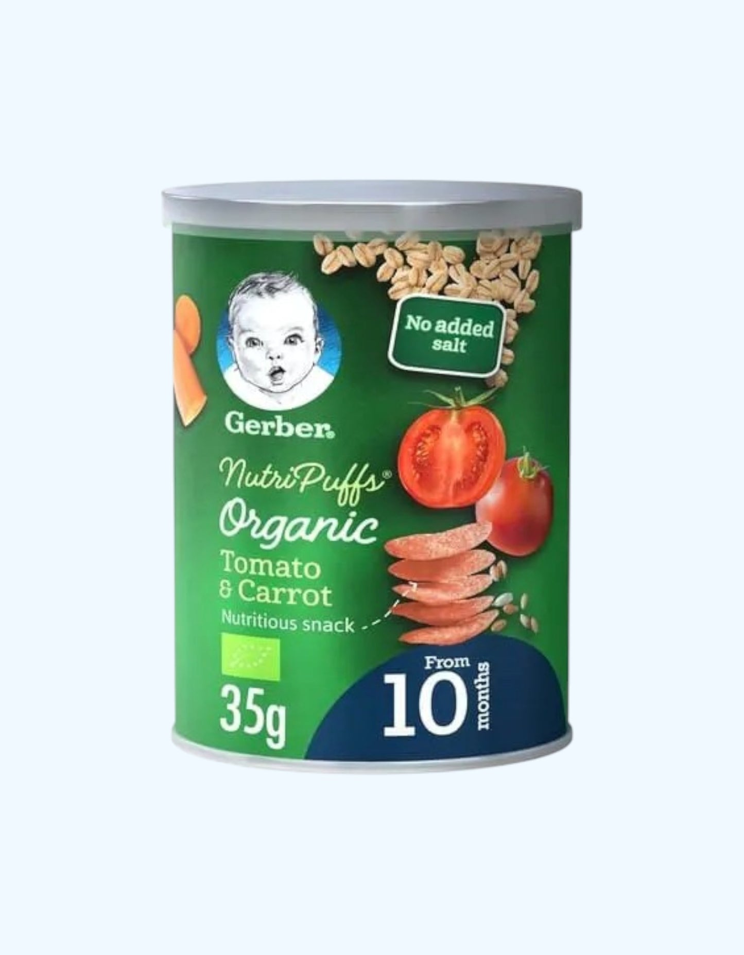 Gerber Nutripuffs Органические хлопья, с томатом и морковью, 10+ мес., 35 г