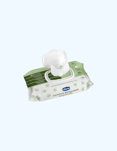 Chicco Влажные салфетки, биоразлагаемые, 0+ мес., 60 шт
