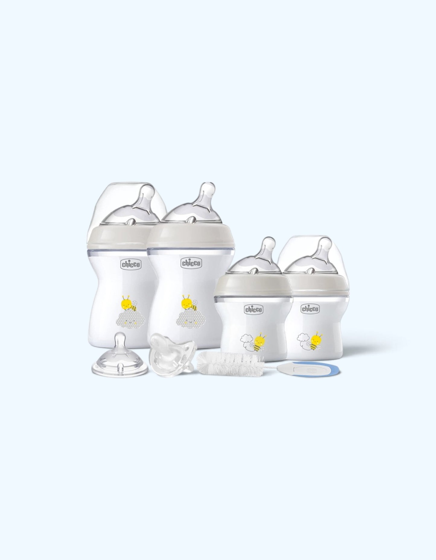 Chicco Natural Feeling Набор бутылочек и сосок, 0+ мес.