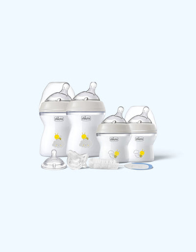 Chicco Natural Feeling Набор бутылочек и сосок, 0+ мес.