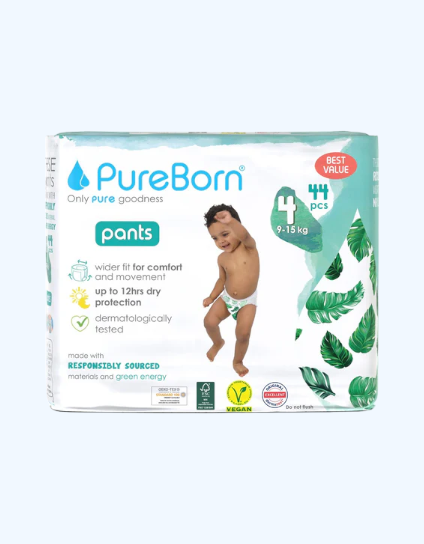 Ношеные Трусики дочери PureBorn 4 Подгузники-трусики, 9-15 кг, 22/44/88 шт – Chado