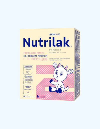 Nutrilak Premium 2 Сухая молочная смесь, на козьем молоке, с 6 мес., 350/600 г