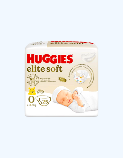 Huggies Подгузники Elite Soft 0, до 3.5 кг, 25 шт