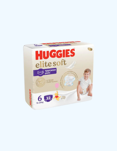 Huggies Elite Soft 6 Подгузники-трусики, 15-25 кг, 32 шт