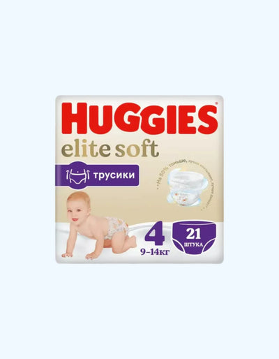 Huggies Elite Soft 4 Panty tagliklari, 9-14 kg, 21 dona