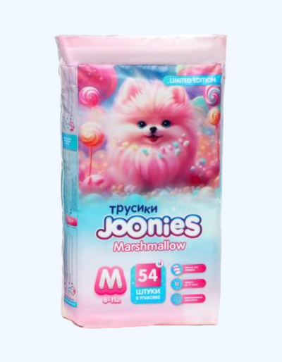 JOONIES Трусики Marshmallow, M 6-11 кг, 54 шт