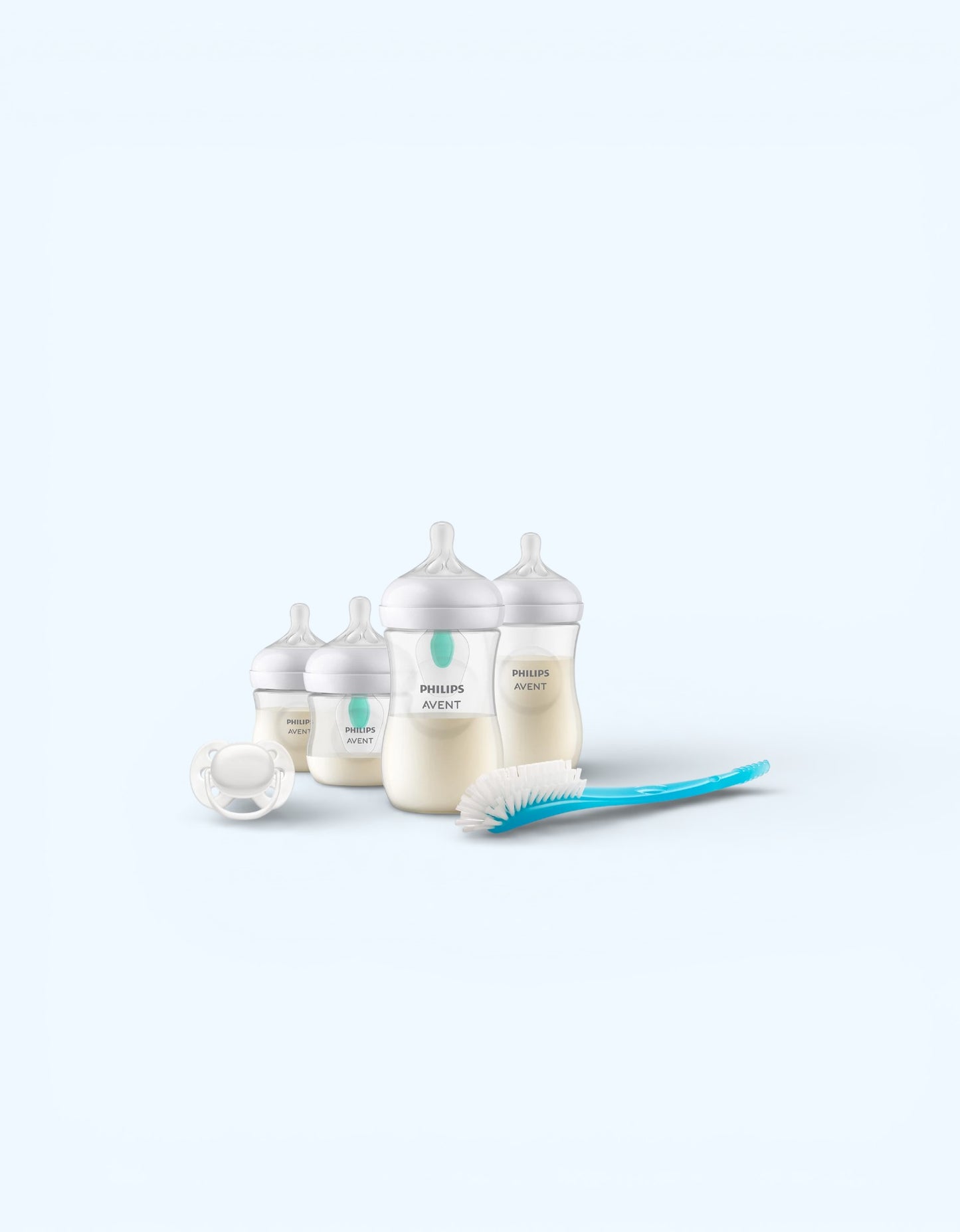 Avent Natural Response Подарочный набор для новорожденных, 4 бутылочки + пустышка + щетка