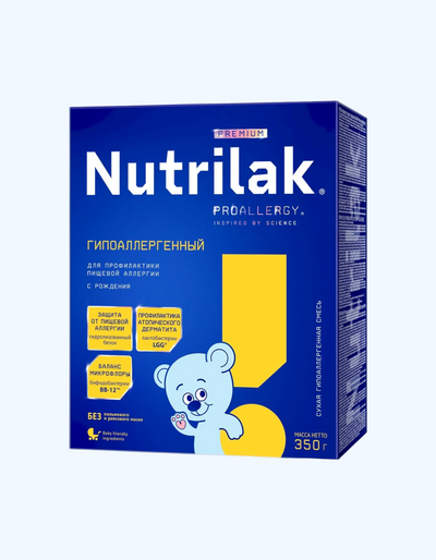 Nutrilak Premium Гипоаллергенный, сухая молочная смесь, с рождения, 350/600 г