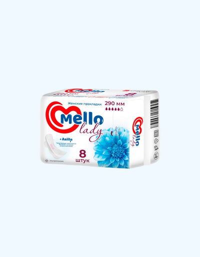 MELLO Lady Прокладки, 290мм., 5 капель, 8 шт