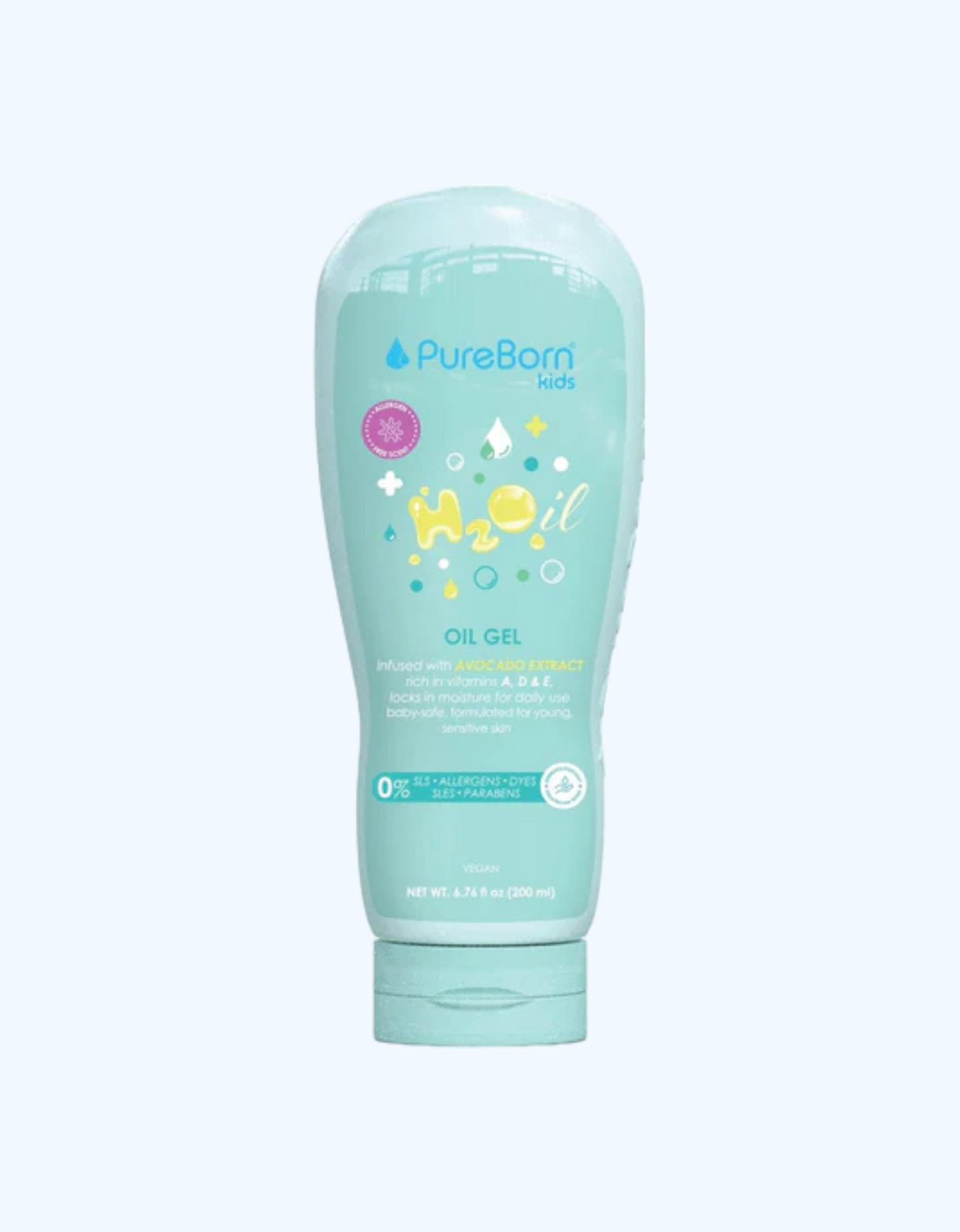 Avakado ekstrakti bilan PureBorn Kids Oil-gel, 200 ml