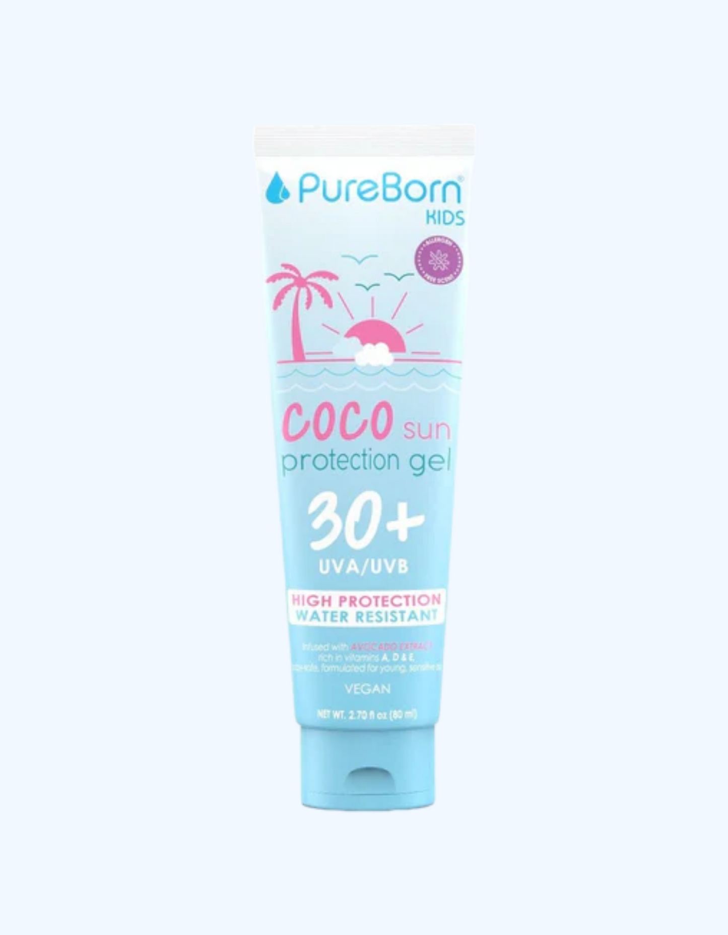 PureBorn Kids Quyoshdan himoyalovchi "Coco Sun" SPF30+, 80 ml