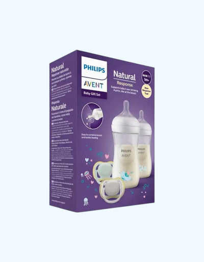 Avent Natural Response Детский подарочный набор, 2 бутылочки + 2 пустышки
