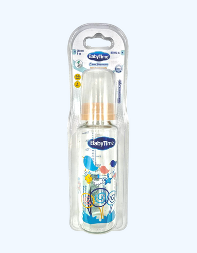 Baby Time Стеклянная бутылочка для кормления, 250 мл