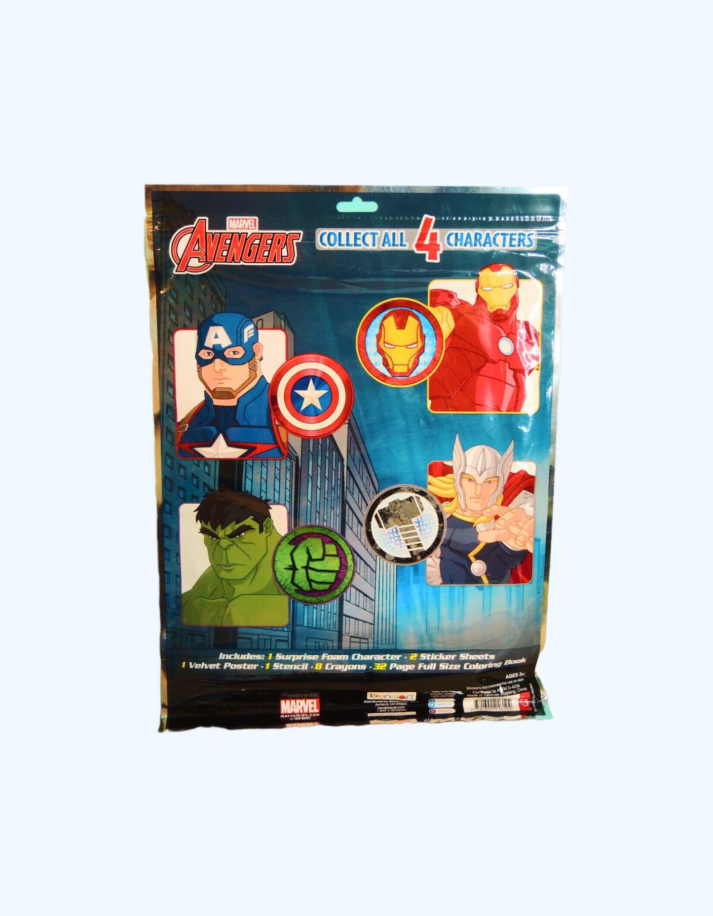 Rangli kitoblar va rangli qalamlar to'plami Marvel PlayPack Grab&amp;Go!