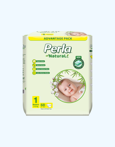 Perla Natural 1 Подгузники, NB, 2-5 кг, 68 шт