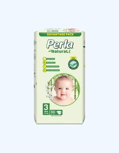 Perla Natural 3 Подгузники, Midi, 4-9 кг, 50 шт