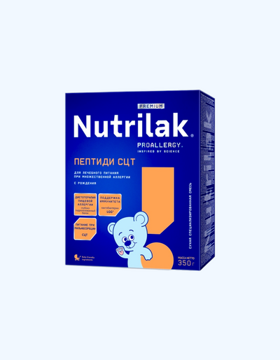 Nutrilak PEPTIDE MCT quruq aralashmasi, ixtisoslashtirilgan, 0+ oy, 350 g