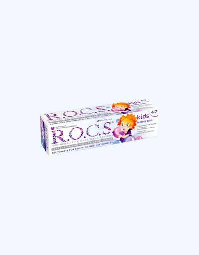ROCS Зубная паста для детей Бабл Гам, 4-7 лет, 45 г