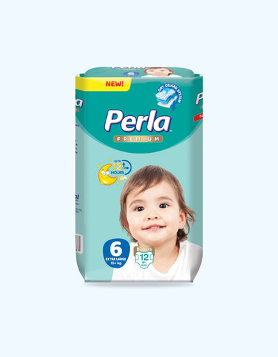 Perla Premium 6 Подгузники, Eco Extra Large, 15+ кг, 12 шт