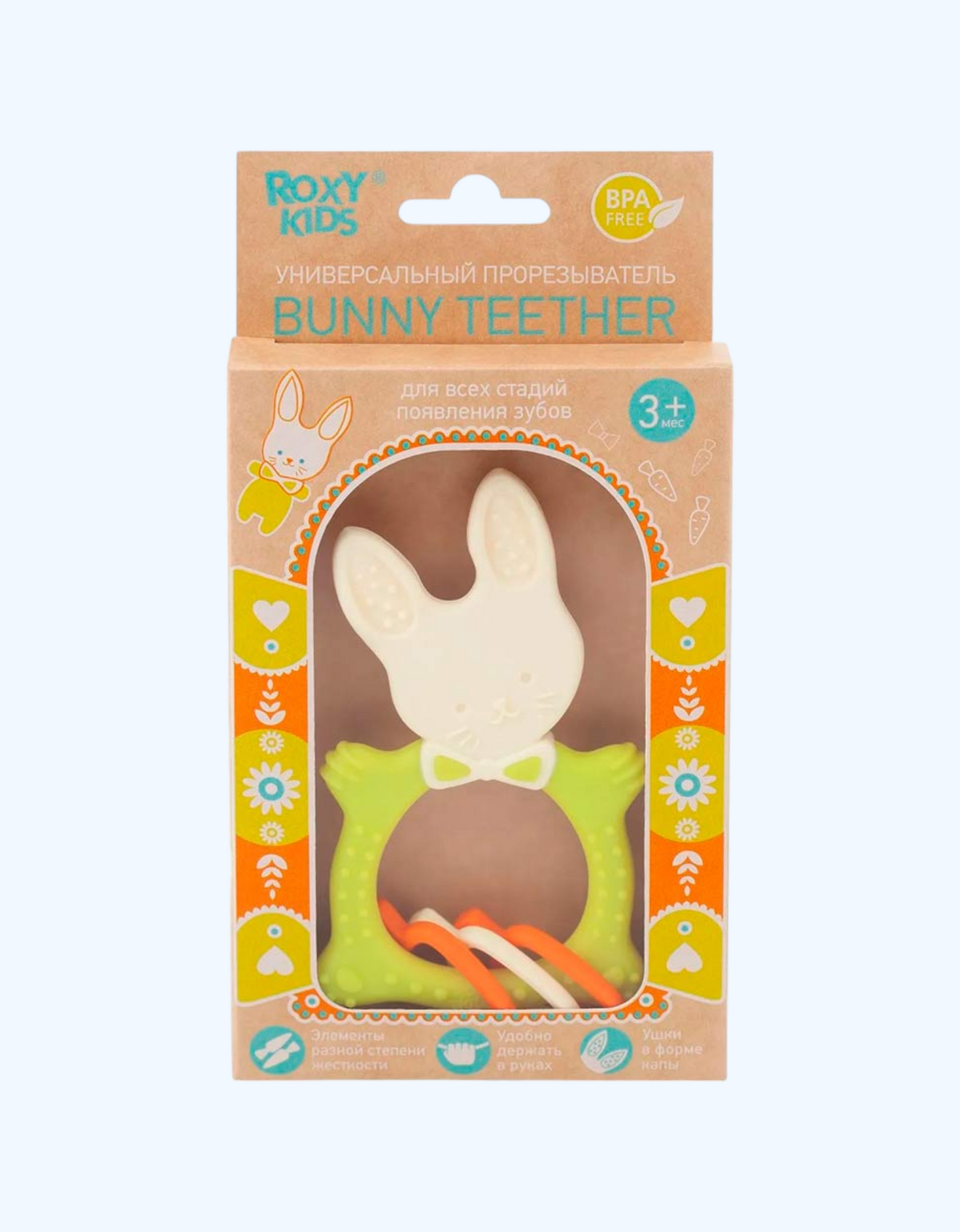 Roxy Kids "Bunny" universal tishlari uchun, 3+ oy.