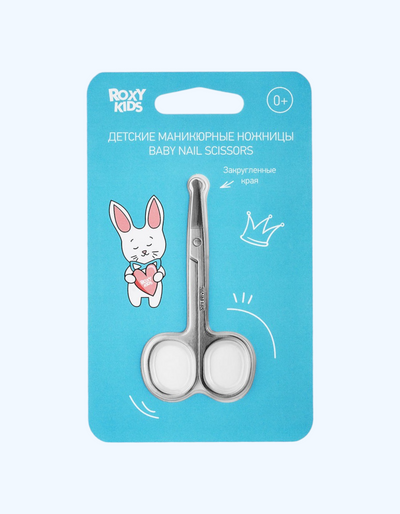 Roxy Kids Маникюрные ножницы цельнометаллические для новорожденных