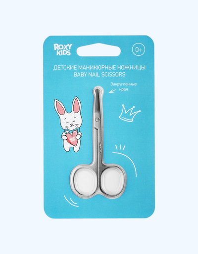 ROXY-KIDS Маникюрные ножницы цельнометаллические для новорожденных