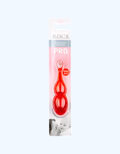 R.O.C.S. Pro Baby Extra Soft зубная щетка экстра мягкая для детей от 0 до 3 лет
