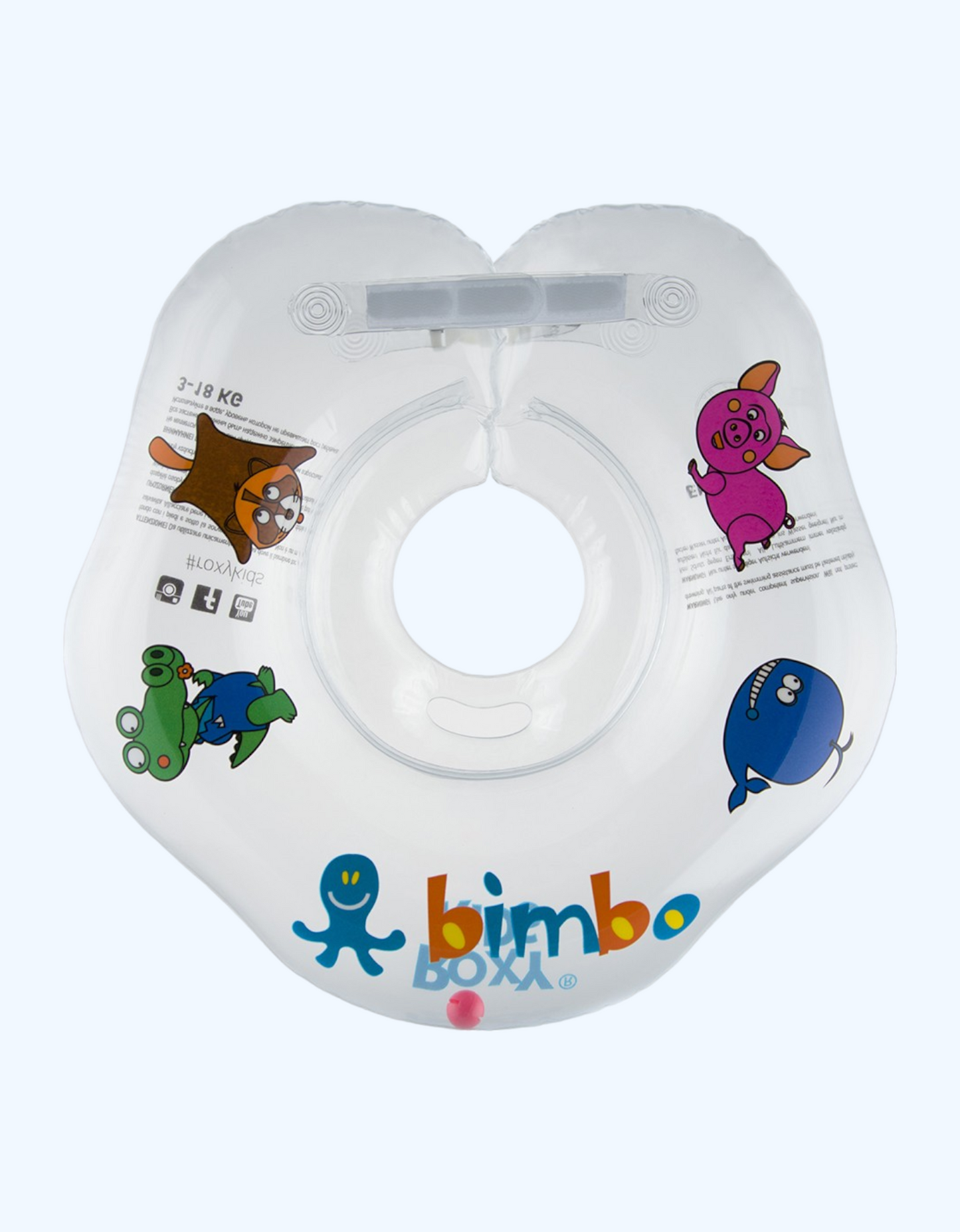Roxy Kids "BIMBO" chaqaloqlarni cho'milish uchun shishiriladigan bo'yinbog'li halqa, 0+ oy.