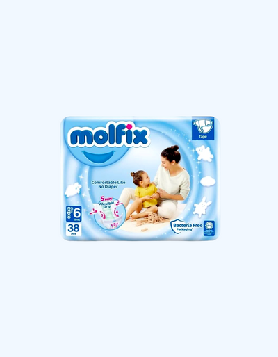 Molfix Jumbo tagliklari No6 (16-22 kg), 38 dona