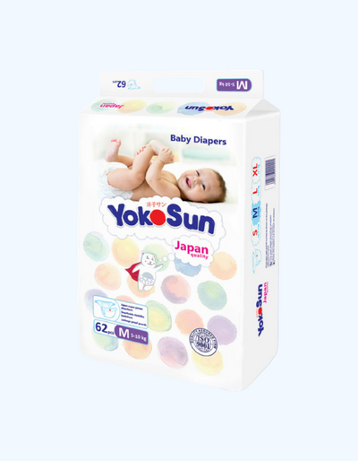 YokoSun tagliklari Comfort M (5-10 kg) 62 dona