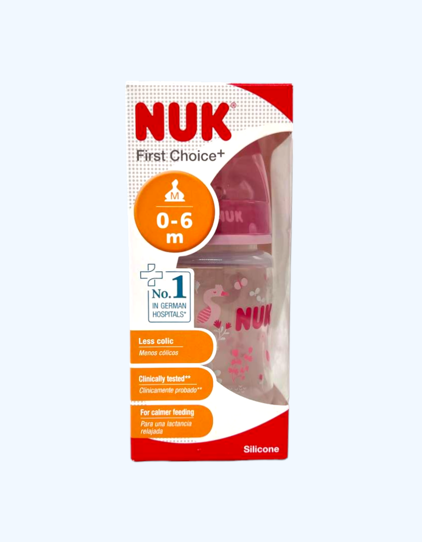 Silikon nipelli Nuk Bottle FC+ Temp, Tuyaqush, 150 ml