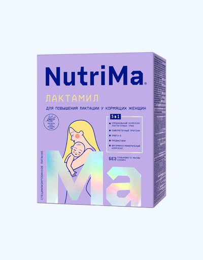 NutriMa Лактамил, Питание для повышения лактации у кормящих, 5в1, 350 г