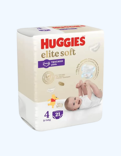 Huggies Elite Soft 4 Подгузники-трусики, 9-14 кг, 21 шт