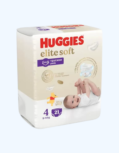 Huggies Elite Soft 4 Panty tagliklari, 9-14 kg, 21 dona