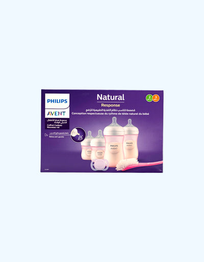 Avent Natural Response Подарочный набор для новорожденных, 4 бутылочки + пустышка + щетка