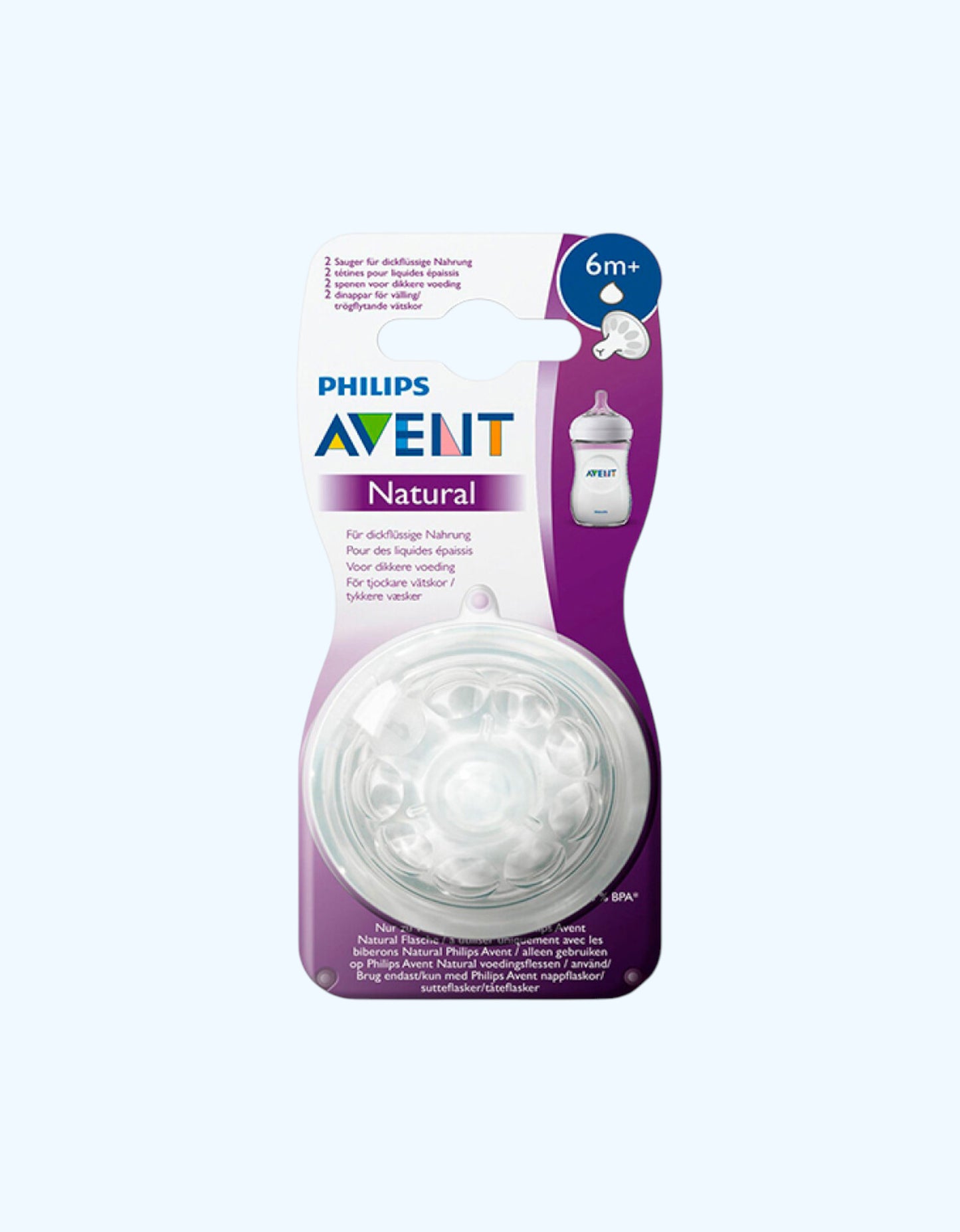 Avent Соска для густых жидкостей Natural, 6+ мес.