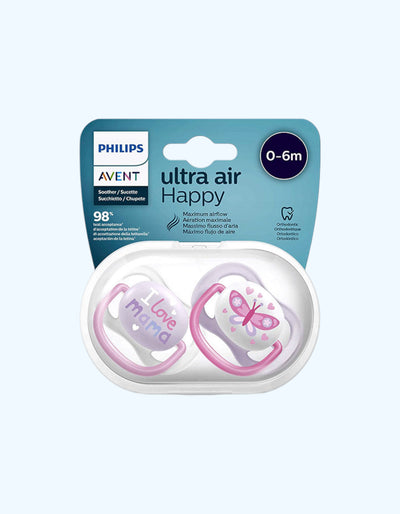 Avent Пустышки серии Ultra Air, 0-6 мес.