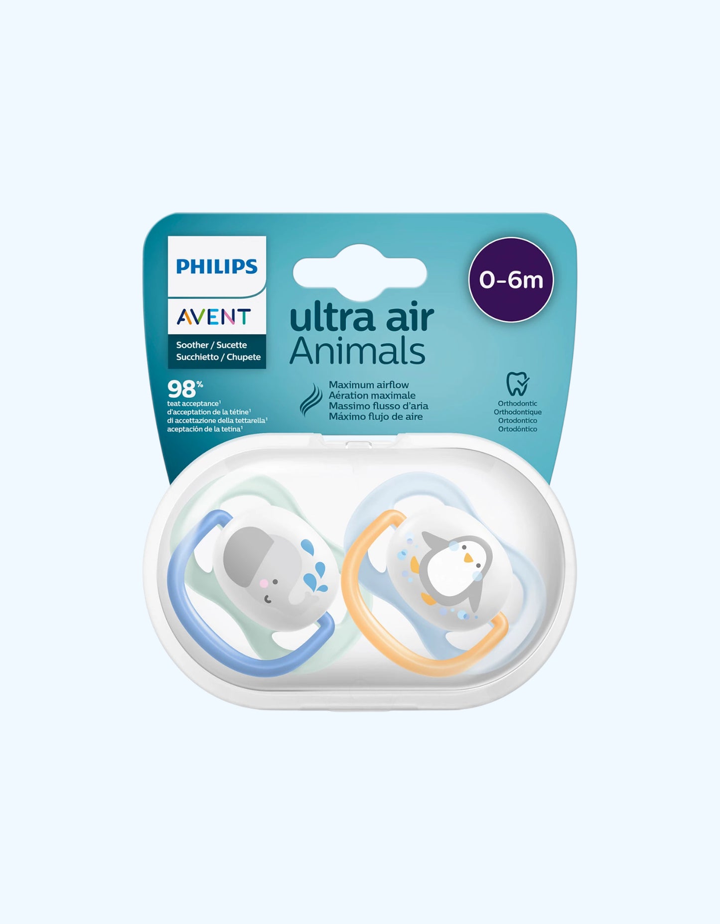 Avent Пустышки серии Ultra Air, 0-6 мес.