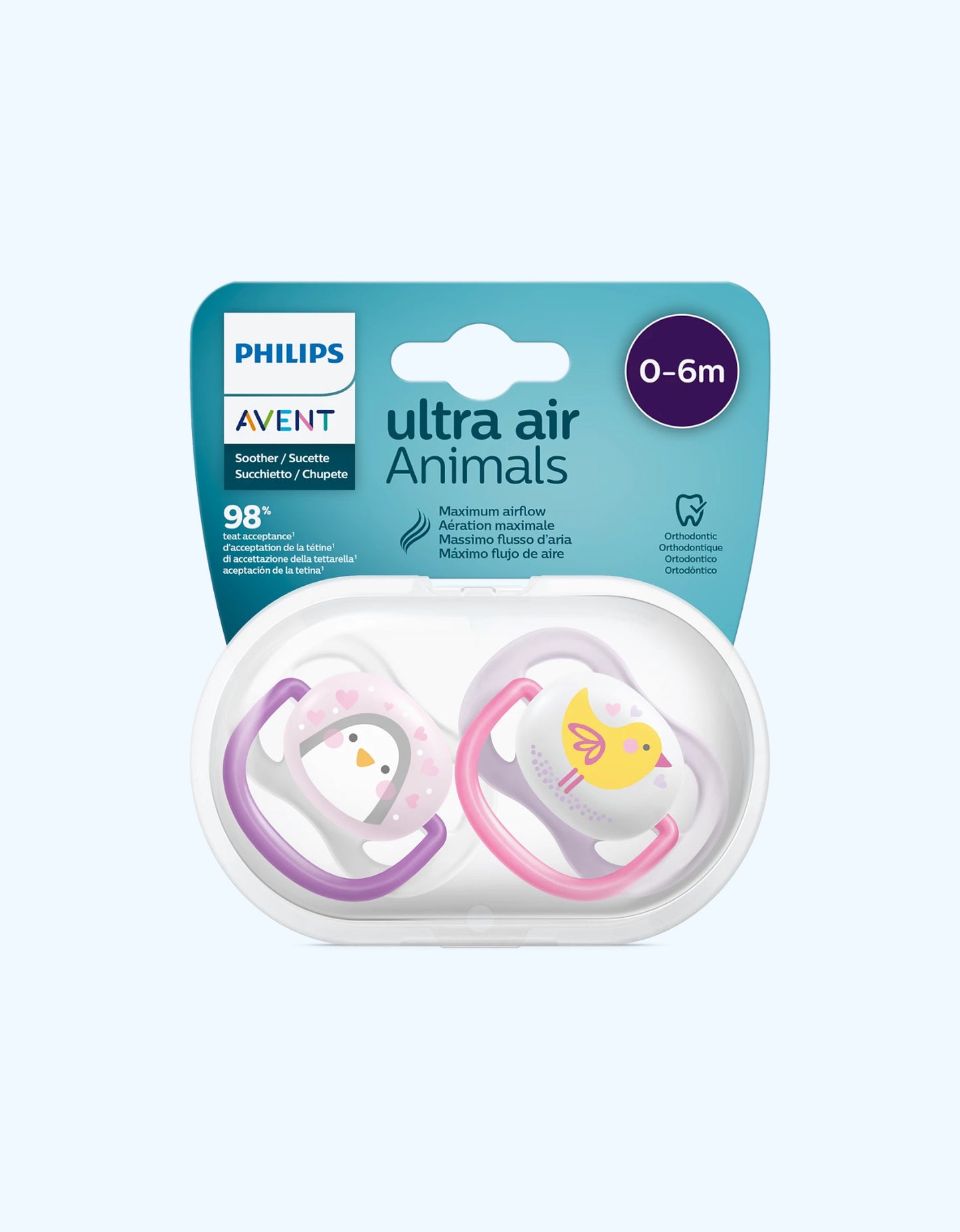 Avent Пустышки серии Ultra Air, 0-6 мес.