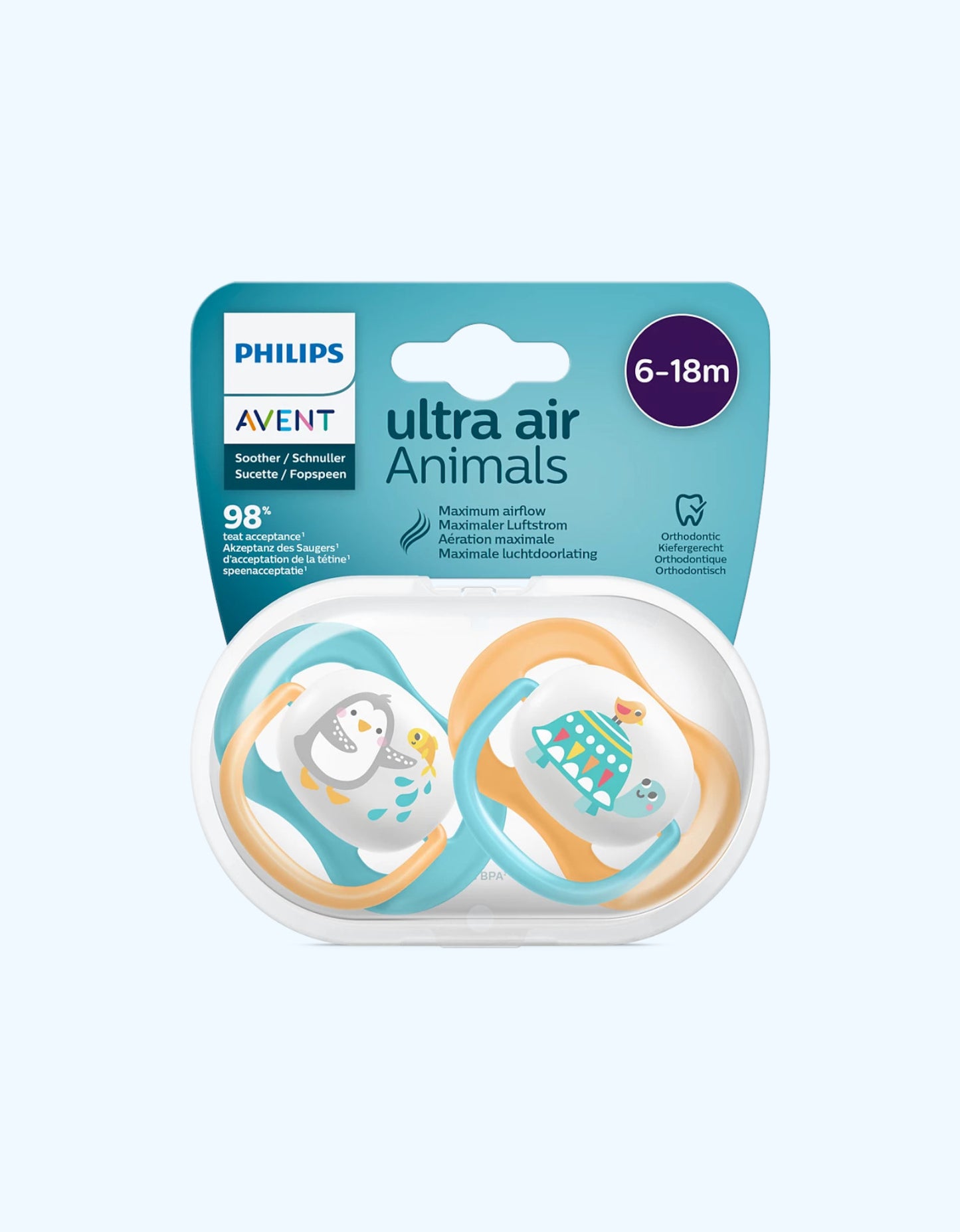 Avent Пустышки серии Ultra Air, 6-18 мес.