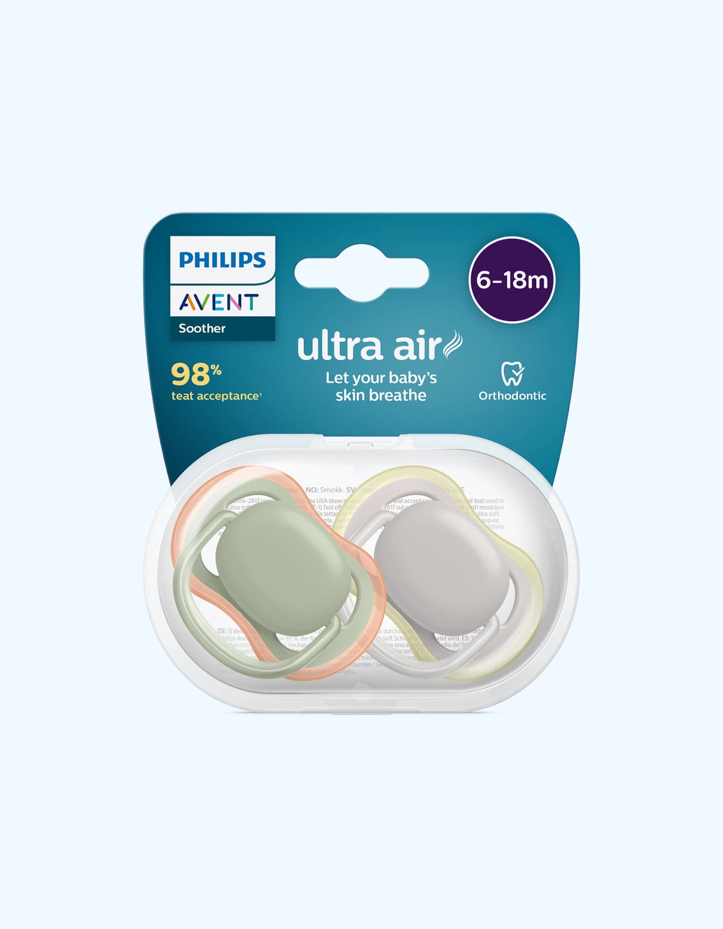 Avent Пустышки серии Ultra Air, 6-18 мес.