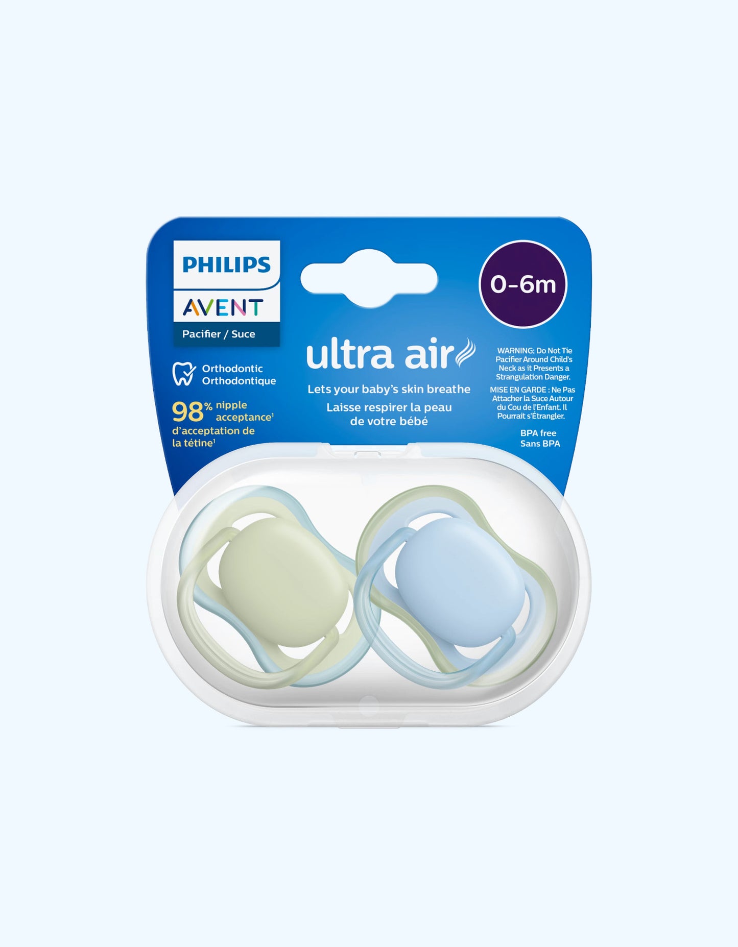 Avent Пустышки серии Ultra Air, 0-6 мес.